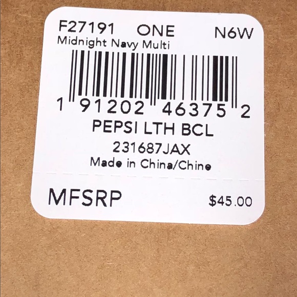 Coach Leather Blue Braided Pepsi Charm Bracelet - Picture 4 of 4